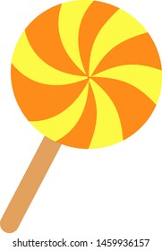 Sweet lollipop, illustration, vector on white background.