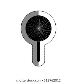 sweet lollipop isolated icon
