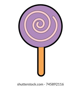 sweet lollipop isolated icon
