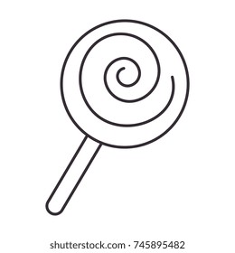 sweet lollipop isolated icon