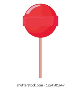 sweet lollipop on white background