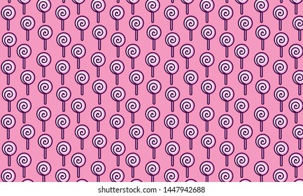 Sweet lollipop pattern wallpaper background vector EPS10