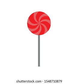 Sweet lollipop simple illustration clip art vector