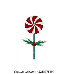 sweet lollipop.new year vector illustration