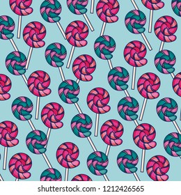 sweet lollipops icon pattern