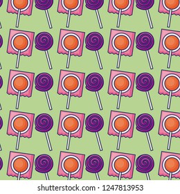 sweet lollipops icon pattern