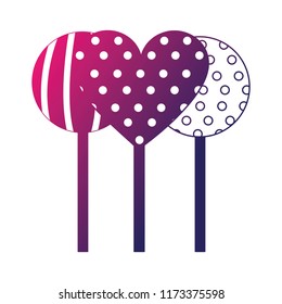 sweet lollipops isolated icon