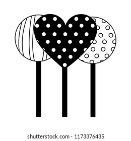 sweet lollipops isolated icon