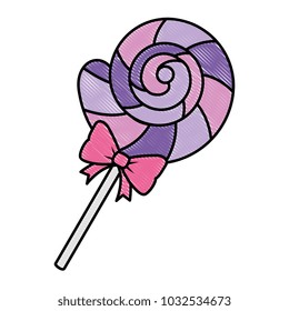 sweet lollypop candy icon
