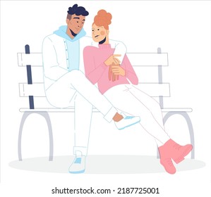 Sweet Love and Dating Illustration Featuring Romantic Couples, Heart Elements, and Warm Emotions