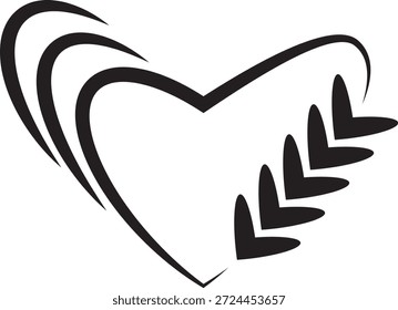 Gráfico De Vector De Árbol De Corazón De Amor Dulce Para Página De Colorear Romántica Detallada Y Diseño De Regalo De San Valentín.	