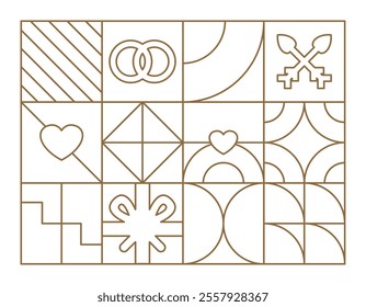 Sweet love heart vector outline