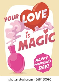 Sweet love magic potion for Valentine's Day.