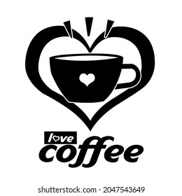 sweet love simple coffee logo