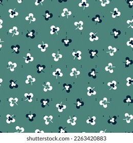 Sweet Lucky Clover Leaves Vector Graphic Seamless Pattern can be use for background and apparel design
