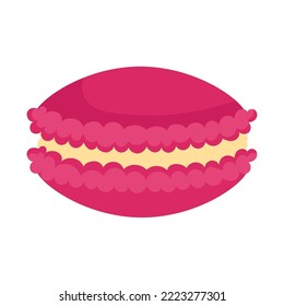 Sweet Macaron Icon On White Background