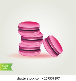 Sweet macaroons.Vector illustration.