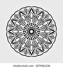 Sweet mandala with floral pattern. EPS 10