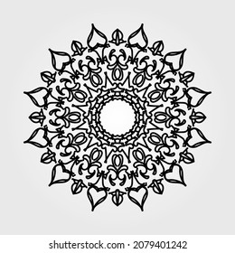 Sweet mandala with floral pattern. EPS 10
