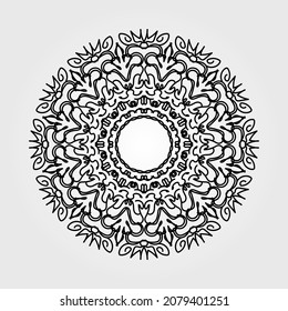 Mandala dulce con estampado floral. EPS 10