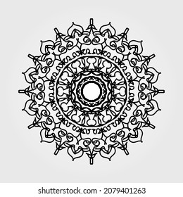 Sweet mandala with floral pattern. EPS 10