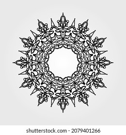 Sweet mandala with floral pattern. EPS 10