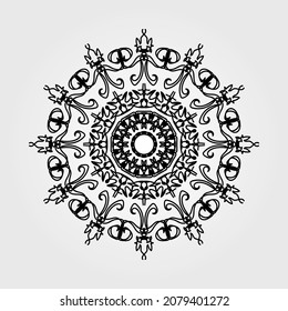 Sweet mandala with floral pattern. EPS 10
