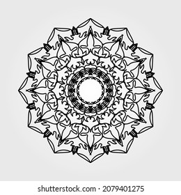 Sweet mandala with floral pattern. EPS 10