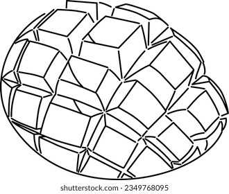 Sweet mango in Taiwan_line drawing