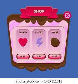 Sweet Mania Game User Interface Shop