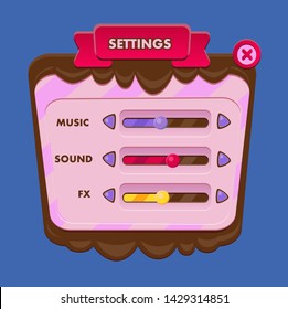 Sweet Mania Game User Interface Settings
