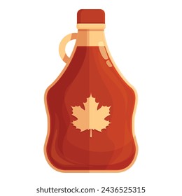 Sweet maple product icon cartoon vector. Syrup drink. Canadian container