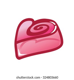 Sweet marmalade heart for logos or package design