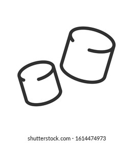 sweet, Marshmallow linear icon. Editable stroke