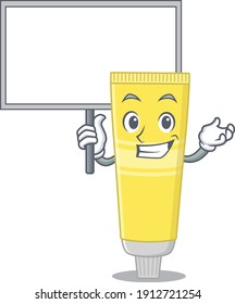 sweet Mascot design of hair dye bring a board. Vector illustration