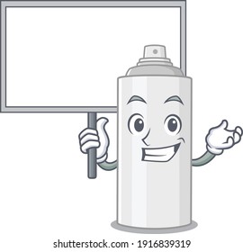 sweet Mascot design of hair spray bring a board. Vector illustration