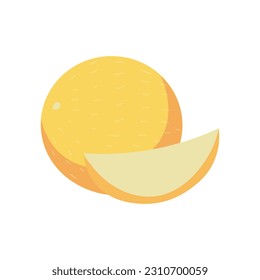 Sweet melon on white background