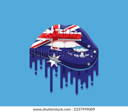 Sweet Melted Australia Lips Flag