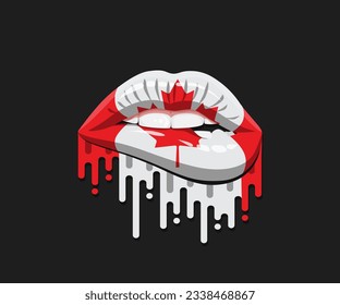 Sweet Melted Canada Lips Flag