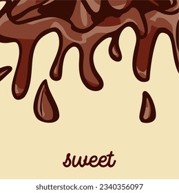 Sweet melted chocolate - Candy - bittersweet - Vanilla
