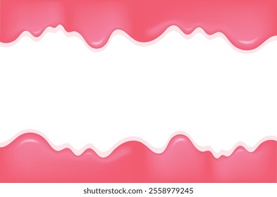 Sweet and Melting Dripping Strawberry Texture Background