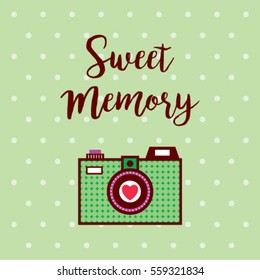 sweet memory camera greeting card