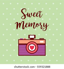 sweet memory camera greeting card