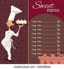Sweet menu template