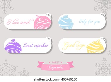 Sweet message with a cupcakes