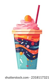 Icono de ondas de batido dulce aislado