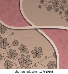 Sweet modern abstract vector web background with nature flower pattern