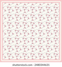 Sweet and modern floral hijab fashion textiles pattern