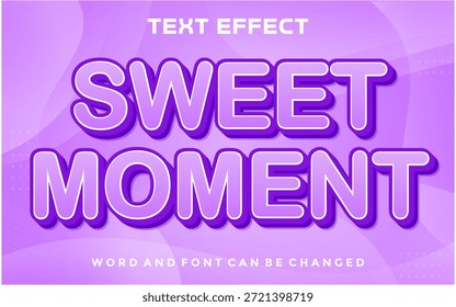 Efecto de texto editable de momento dulce