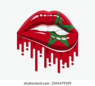 Sweet Morocco Lips Flag Icon